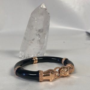 Panther Bracelet Bronze Black Enamel Milor Italy
